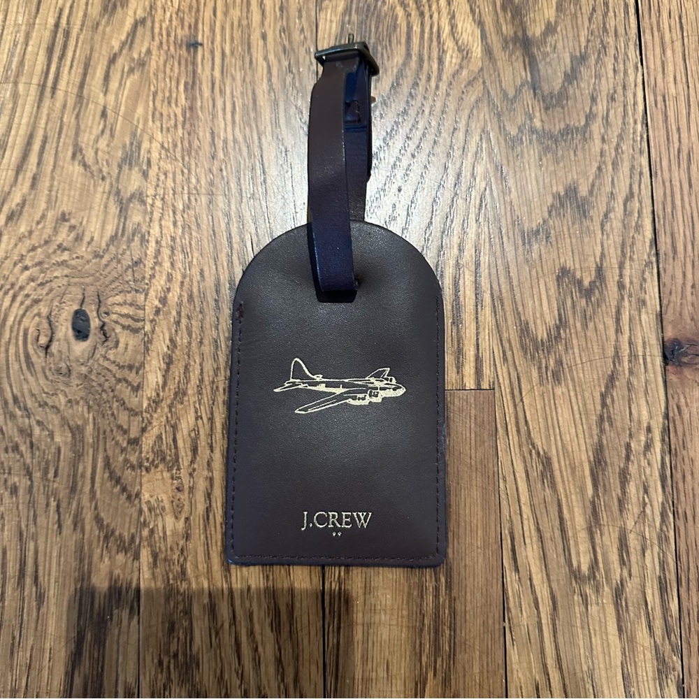 J Crew Brown Luggage Tag